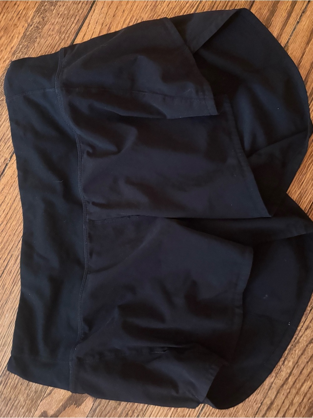 Black lululemon Athletic Shorts with small stain